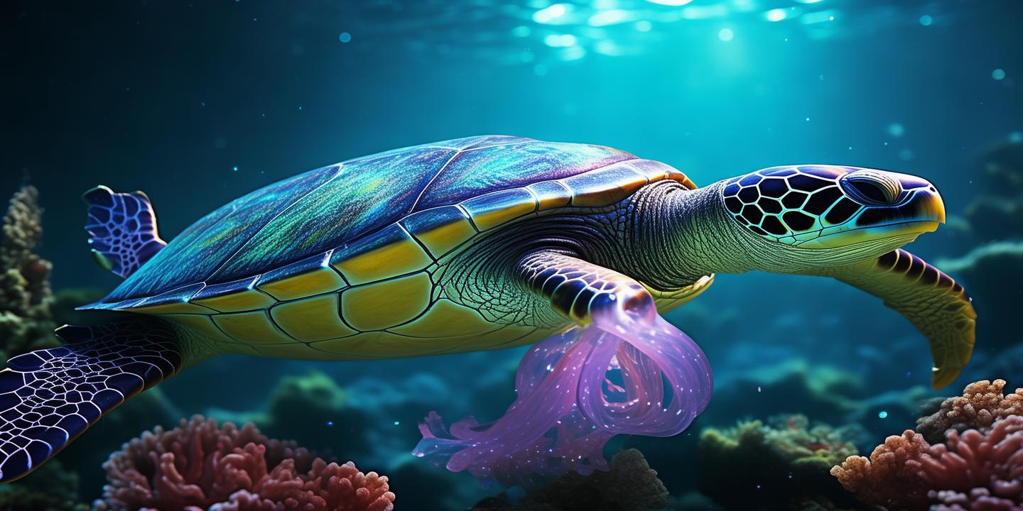 探寻神秘海洋：鳞须海龟的生存奥秘 第1张