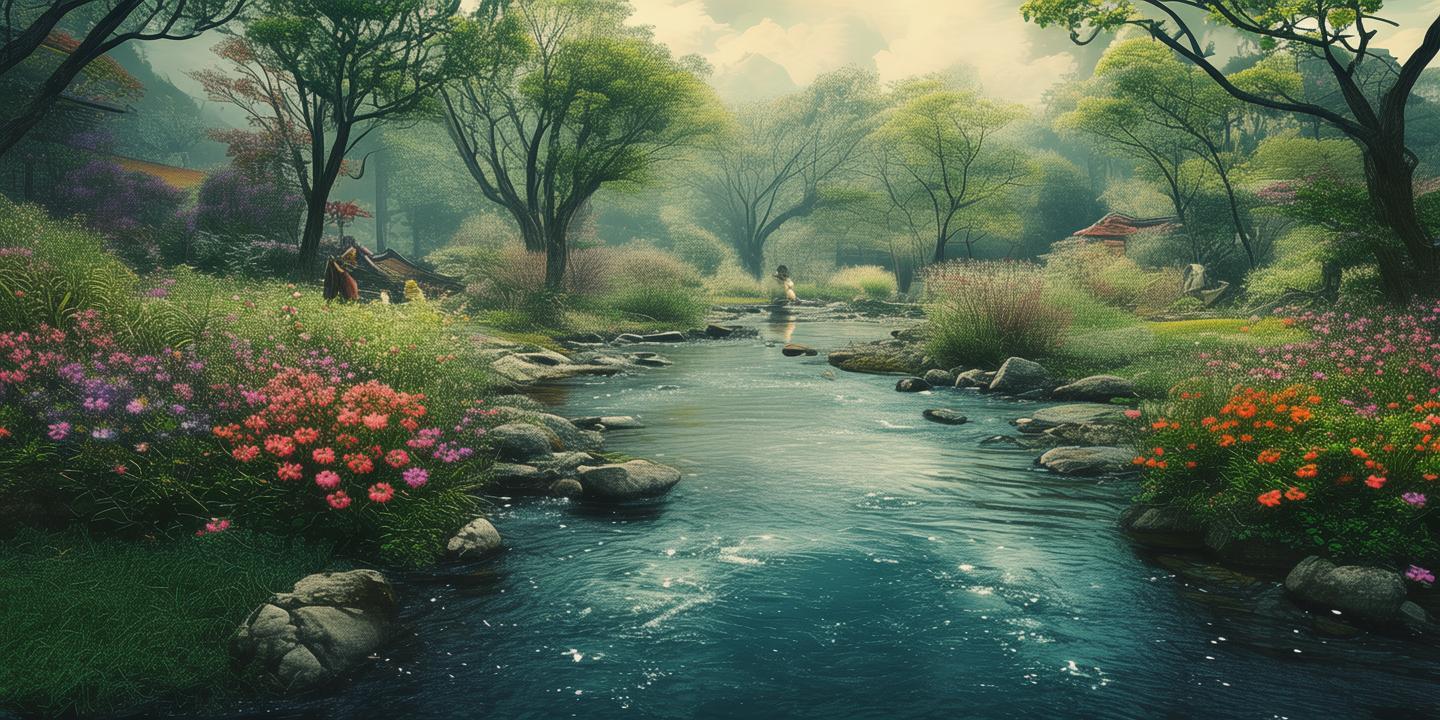 溪花与禅意相对亦忘言——探寻自然与禅宗的和谐共鸣 第1张 溪花与禅意相对亦忘言——探寻自然与禅宗的和谐共鸣 第1张