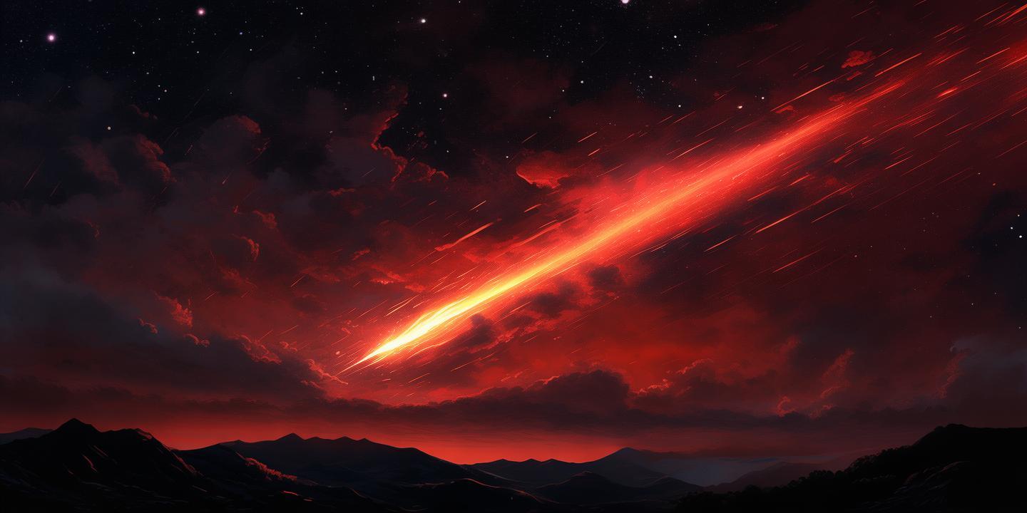 绯色流星：夜空中最绚烂的奇迹 第1张